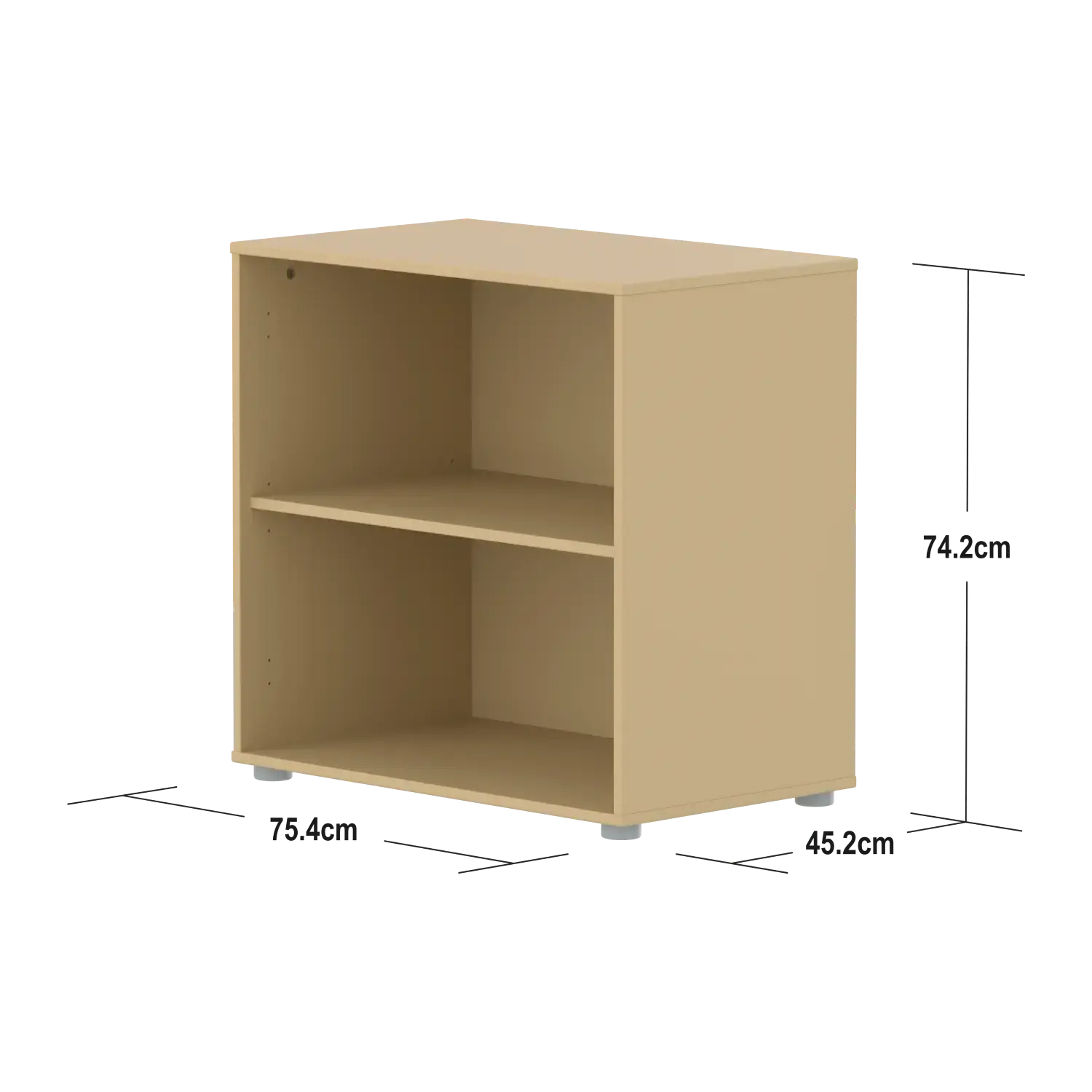 FLEXA SAGA Shelf unit, 1 shelf, Sand, view 4