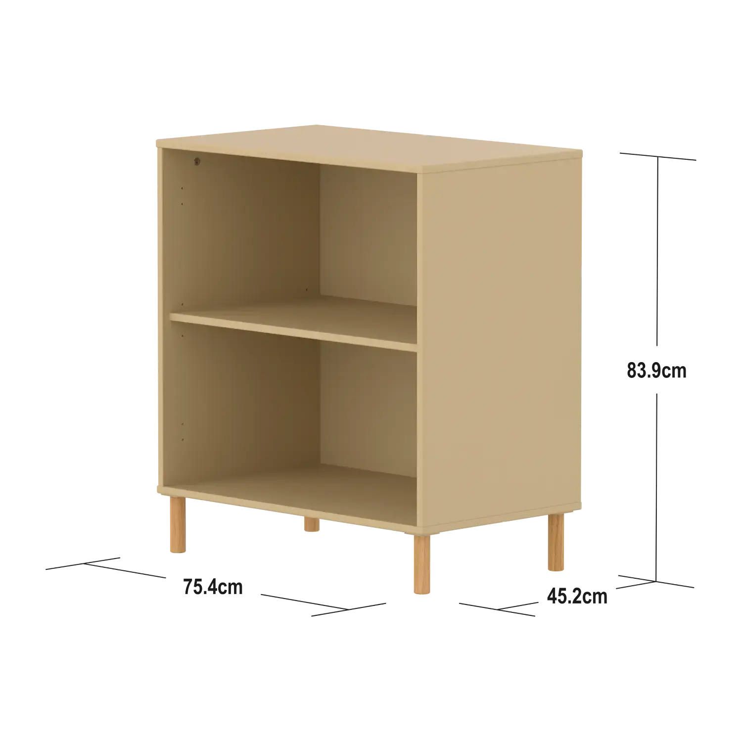 SAGA Shelf unit, 1 shelf, Sand BOOKCASE ACTIVE flexa-com.myshopify.com