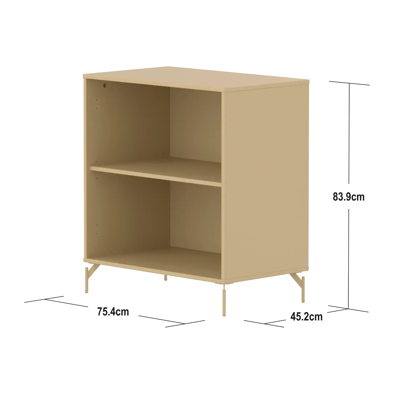 SAGA Shelf unit, 1 shelf, Sand BOOKCASE ACTIVE flexa-com.myshopify.com