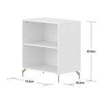 SAGA Shelf unit, 1 shelf, White BOOKCASE ACTIVE flexa-com.myshopify.com