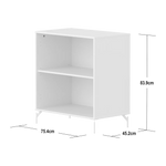 SAGA Shelf unit, 1 shelf, White BOOKCASE ACTIVE flexa-com.myshopify.com