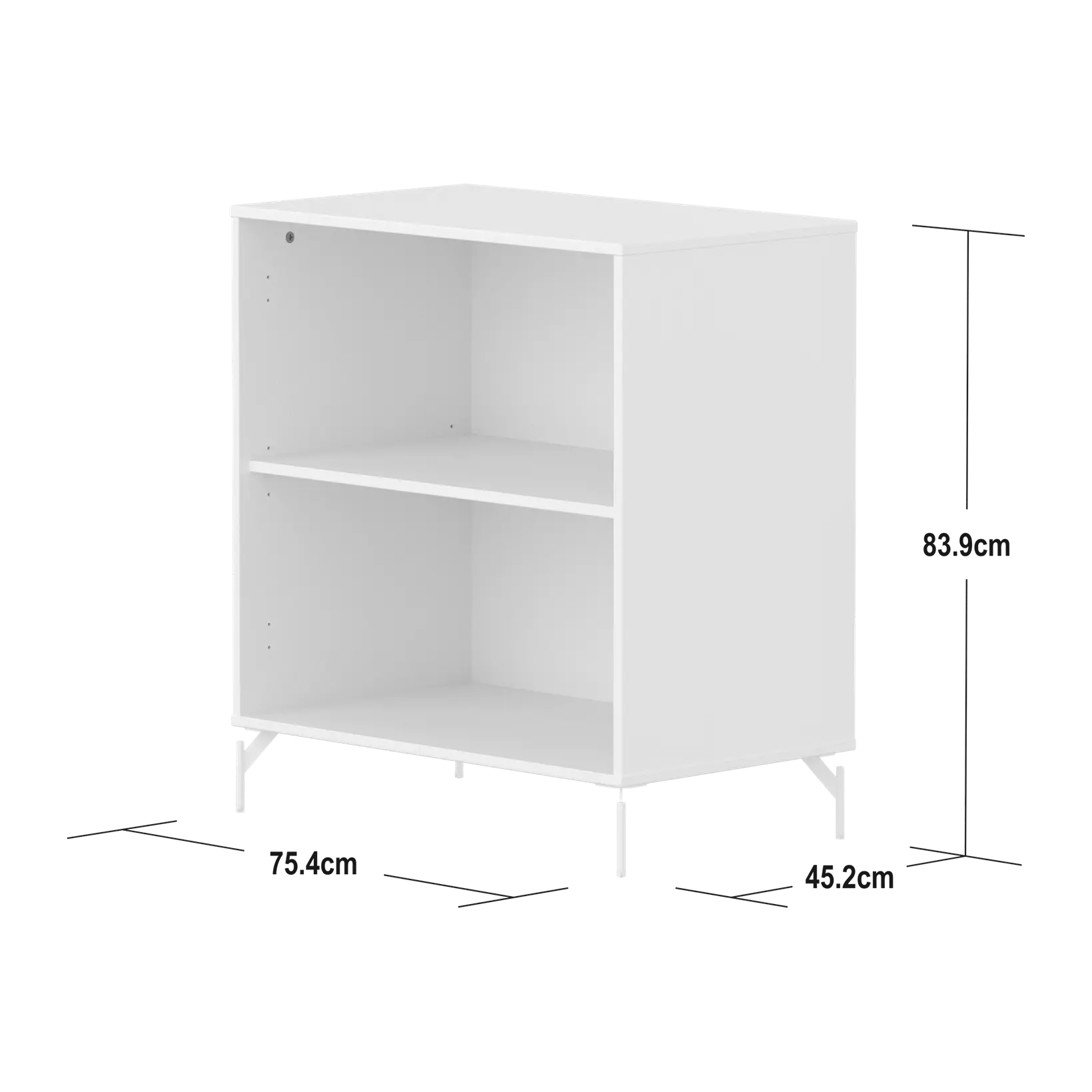 SAGA Shelf unit, 1 shelf, White BOOKCASE ACTIVE flexa-com.myshopify.com