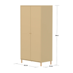 SAGA Wardrobe, 2 door, Sand WARDROBE ACTIVE flexa-com.myshopify.com