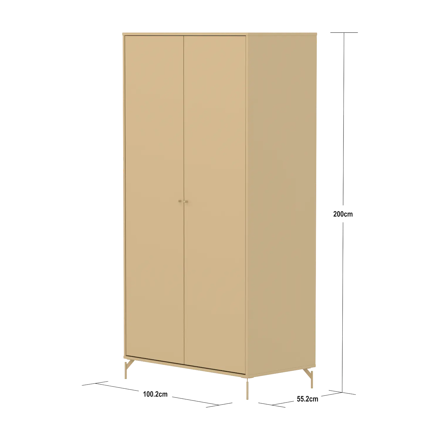 SAGA Wardrobe, 2 door, Sand WARDROBE ACTIVE flexa-com.myshopify.com