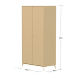 SAGA Wardrobe, 2 door, Sand WARDROBE ACTIVE flexa-com.myshopify.com