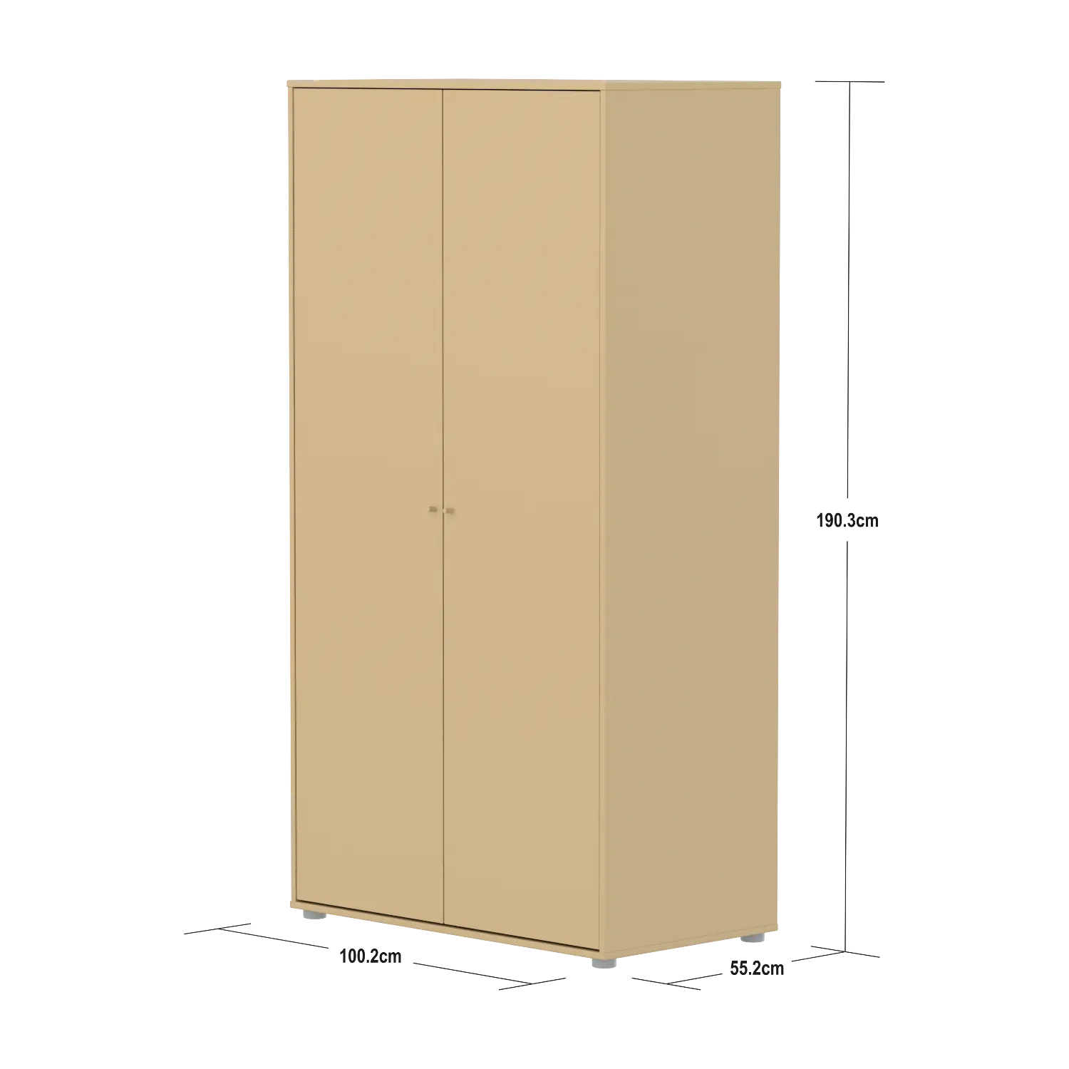 SAGA Wardrobe, 2 door, Sand WARDROBE ACTIVE flexa-com.myshopify.com