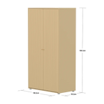 SAGA Wardrobe, 2 door, Sand with grooves WARDROBE ACTIVE flexa-com.myshopify.com