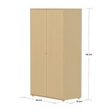 SAGA Wardrobe, 2 door, Sand with grooves WARDROBE ACTIVE flexa-com.myshopify.com