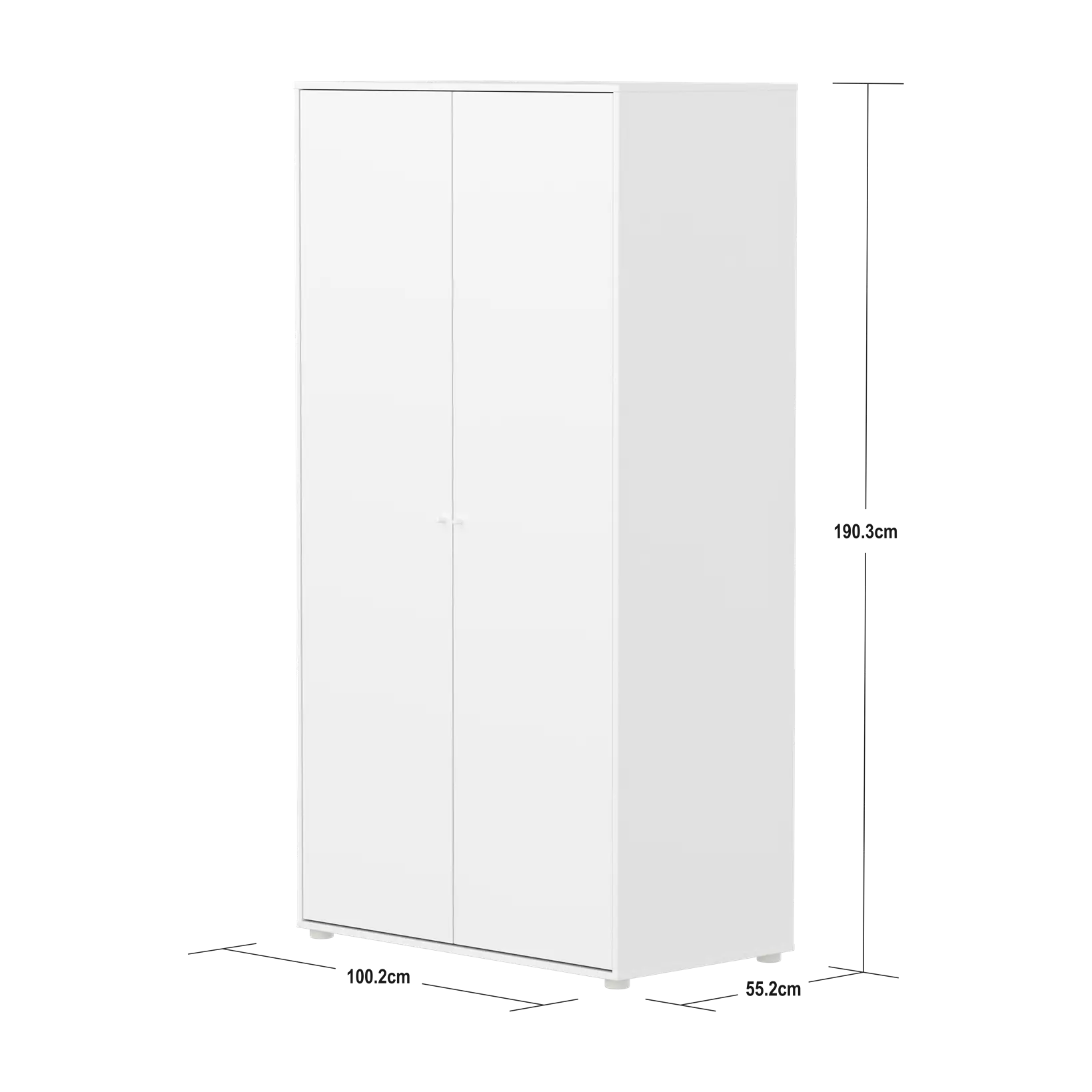 SAGA Wardrobe, 2 door, White WARDROBE ACTIVE flexa-com.myshopify.com