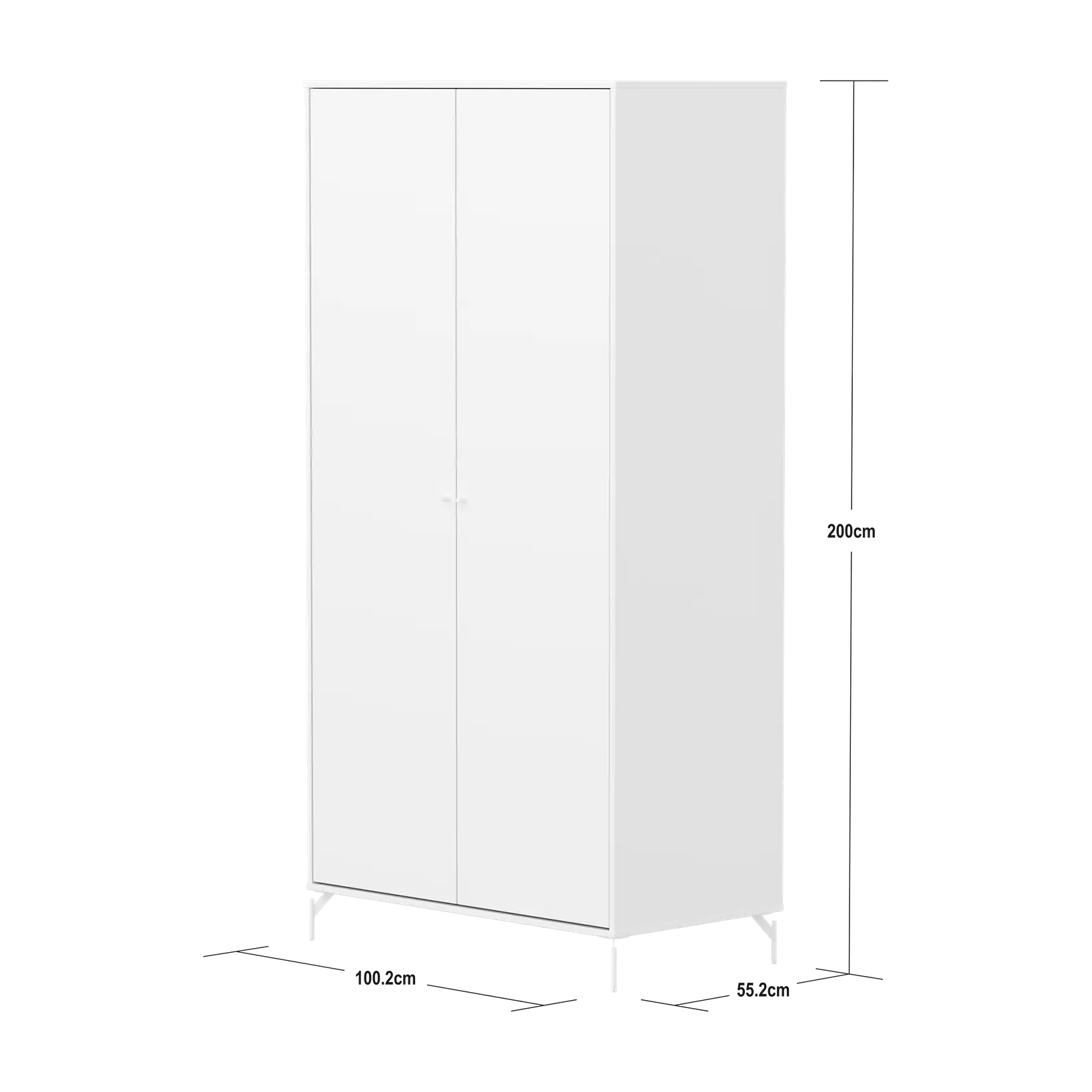 SAGA Wardrobe, 2 door, White WARDROBE ACTIVE flexa-com.myshopify.com