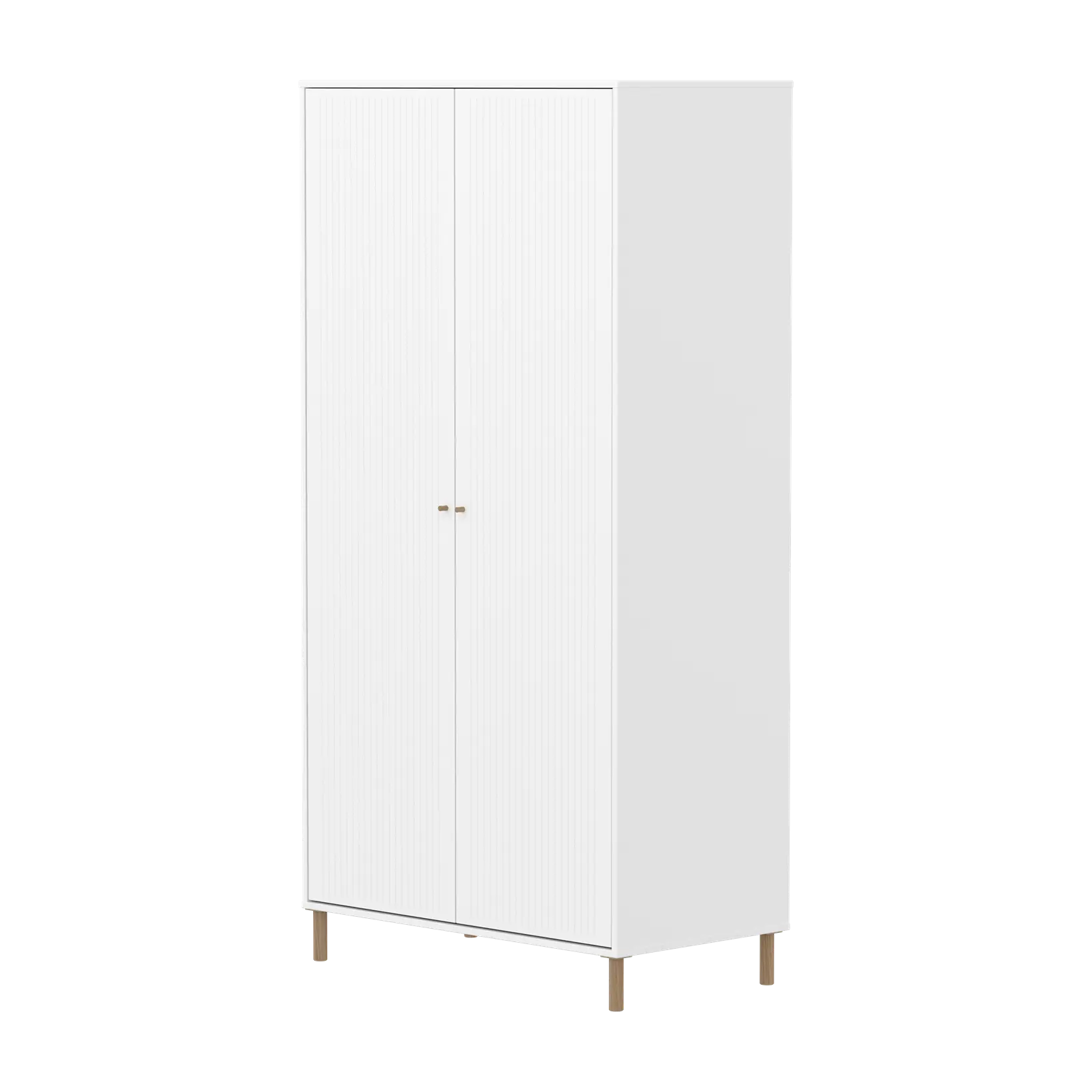 SAGA Wardrobe, 2 door, White with grooves WARDROBE ACTIVE flexa-com.myshopify.com