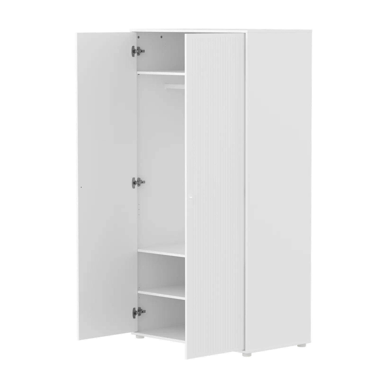 SAGA Wardrobe, 2 door, White with grooves WARDROBE ACTIVE flexa-com.myshopify.com