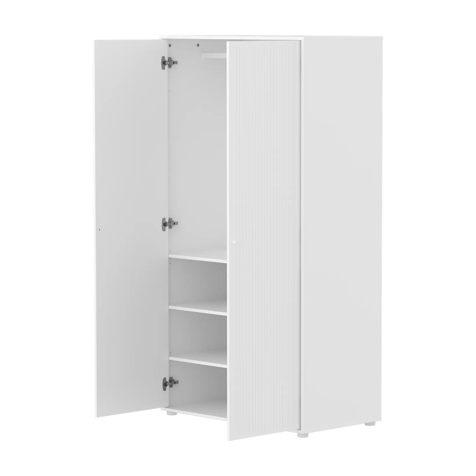 SAGA Wardrobe, 2 door, White with grooves WARDROBE ACTIVE flexa-com.myshopify.com