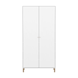 SAGA Wardrobe, 2 door, White with grooves WARDROBE ACTIVE flexa-com.myshopify.com