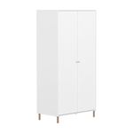 SAGA Wardrobe, 2 door, White with grooves WARDROBE ACTIVE flexa-com.myshopify.com