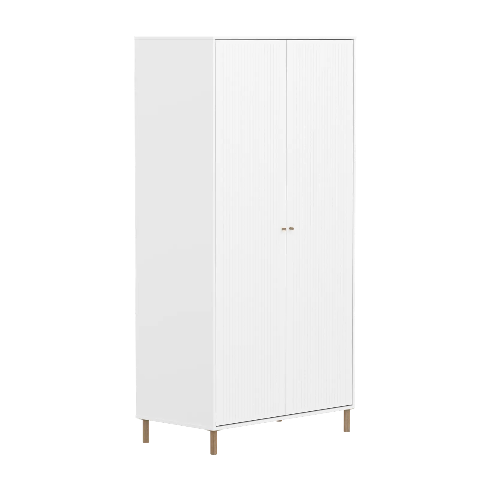 SAGA Wardrobe, 2 door, White with grooves WARDROBE ACTIVE flexa-com.myshopify.com