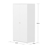 SAGA Wardrobe, 2 door, White with grooves WARDROBE ACTIVE flexa-com.myshopify.com