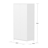 SAGA Wardrobe, 2 door, White with grooves WARDROBE ACTIVE flexa-com.myshopify.com