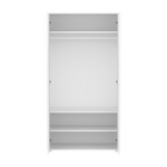 SAGA Wardrobe, 2 door, White with grooves WARDROBE ACTIVE flexa-com.myshopify.com