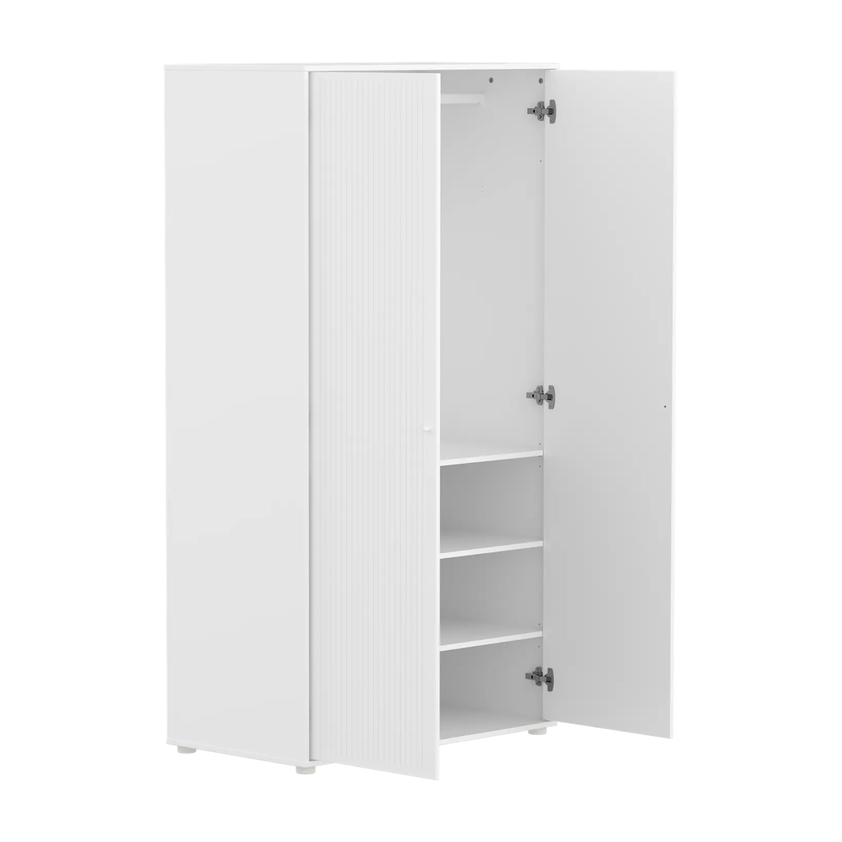 SAGA Wardrobe, 2 door, White with grooves WARDROBE ACTIVE flexa-com.myshopify.com