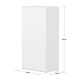 SAGA Wardrobe, 2 door, White with grooves WARDROBE ACTIVE flexa-com.myshopify.com