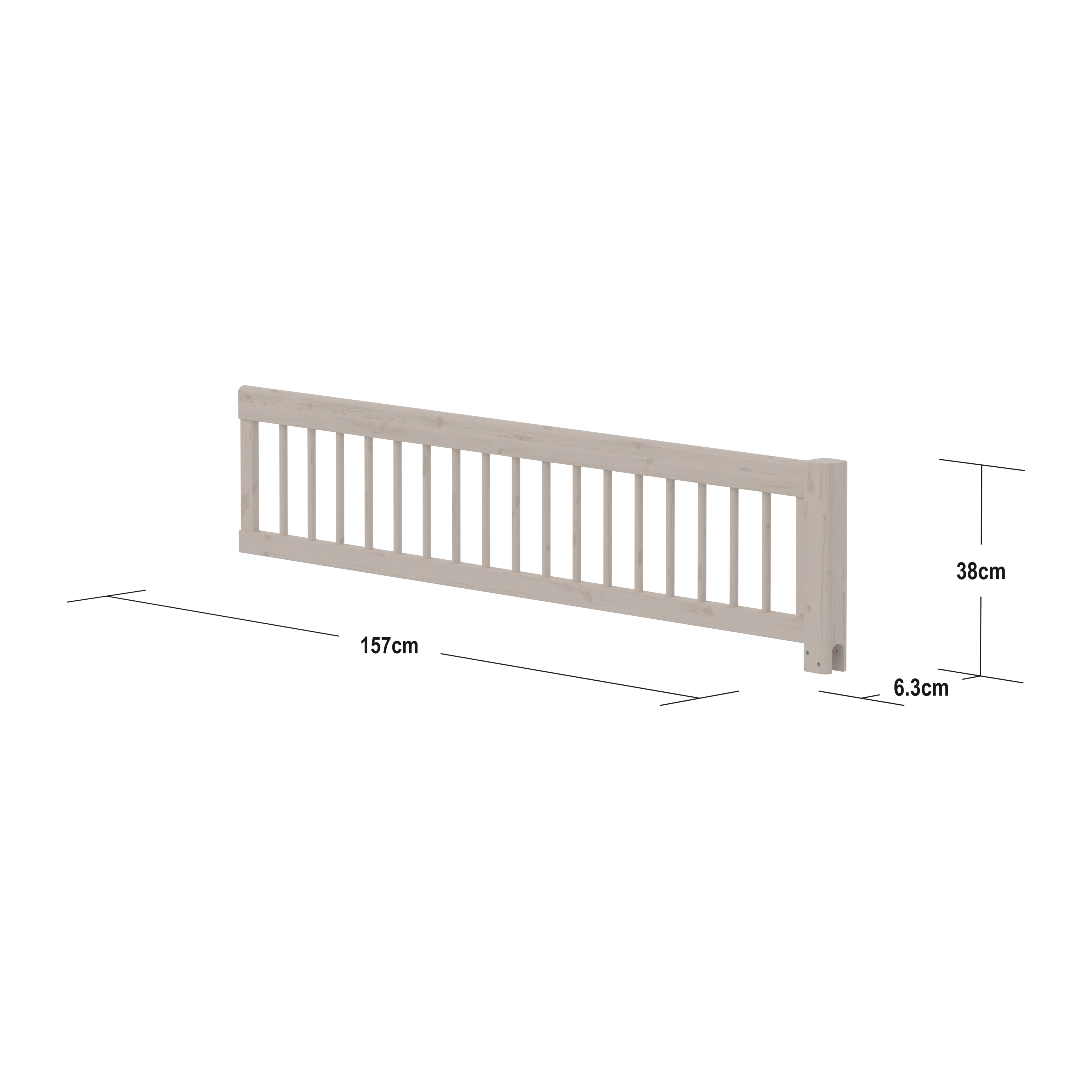 FLEXA Safety Rail, 3/4, Grey, Assembled, view 4