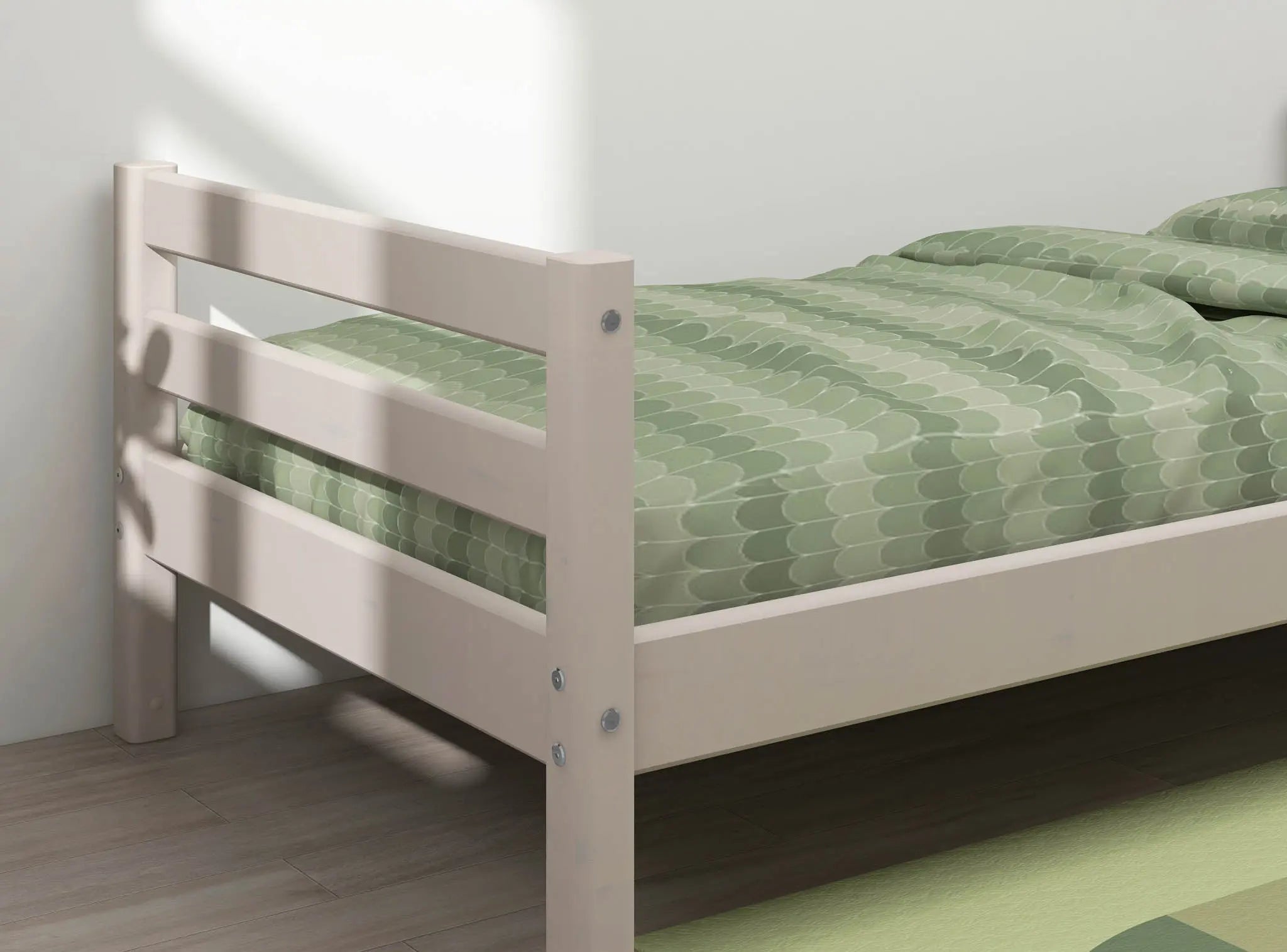 Single Bed, 90x200 cm, Grey FLEXA SINGLE_BED single-bed-grey-washed   200 flexa-com.myshopify.com