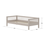 Single Bed, 90x200 cm, Grey SINGLE_BED 200 flexa-com.myshopify.com