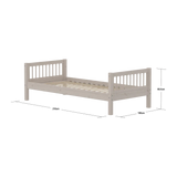 Single Bed, 90x200 cm, Grey SINGLE_BED 200 flexa-com.myshopify.com