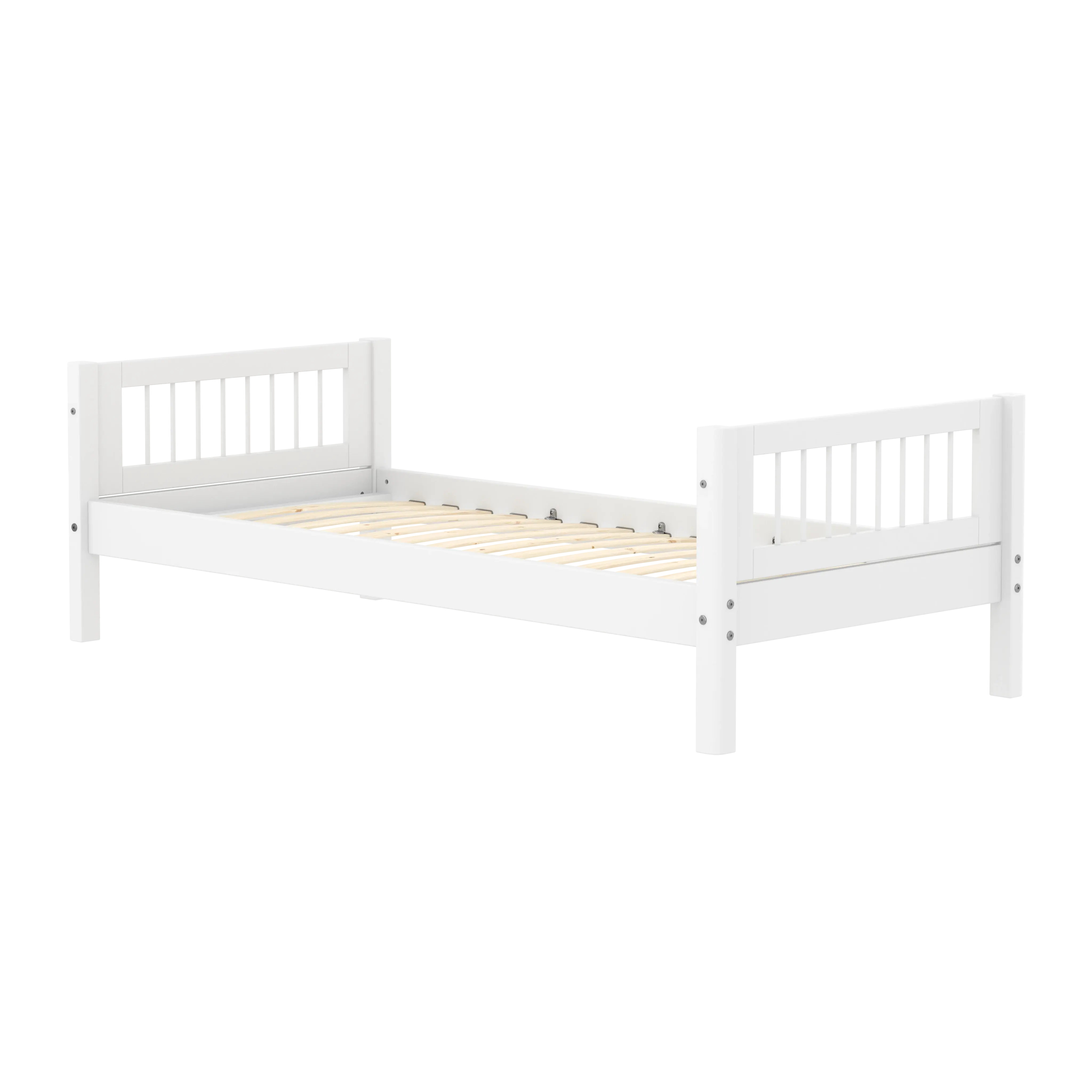 Single Bed with Crossbars, 90x200 cm, White SINGLE_BED 200 flexa-com.myshopify.com
