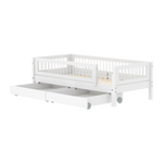 Single Bed with Crossbars, Storage and Safety Rail, 90x200 cm, White SINGLE_BED 200 flexa-com.myshopify.com