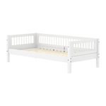 Single Bed with Crossbars and Safety Rail, 90x200 cm, White SINGLE_BED 200 flexa-com.myshopify.com