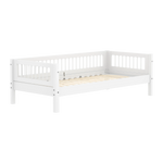 Single Bed with Crossbars and Safety Rail, 90x200 cm, White SINGLE_BED 200 flexa-com.myshopify.com