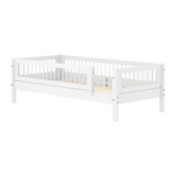 Single Bed with Crossbars and Safety Rail, 90x200 cm, White SINGLE_BED 90X200 flexa-com.myshopify.com