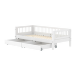 Single Bed with Crossbars and Storage, 90x200 cm, White SINGLE_BED 200 flexa-com.myshopify.com