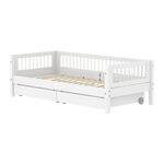 Single Bed with Crossbars and Storage, 90x200 cm, White SINGLE_BED 200 flexa-com.myshopify.com