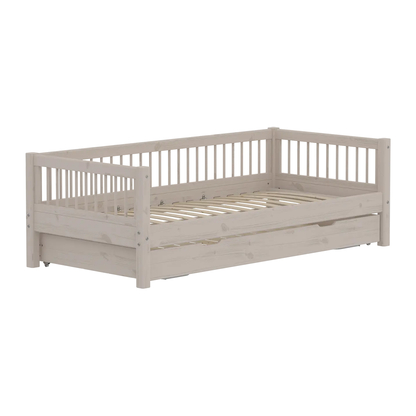 Single Bed with Guest Bed, 90x200 cm, Grey SINGLE_BED 200 flexa-com.myshopify.com