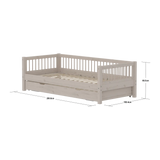 Single Bed with Guest Bed, 90x200 cm, Grey SINGLE_BED 200 flexa-com.myshopify.com