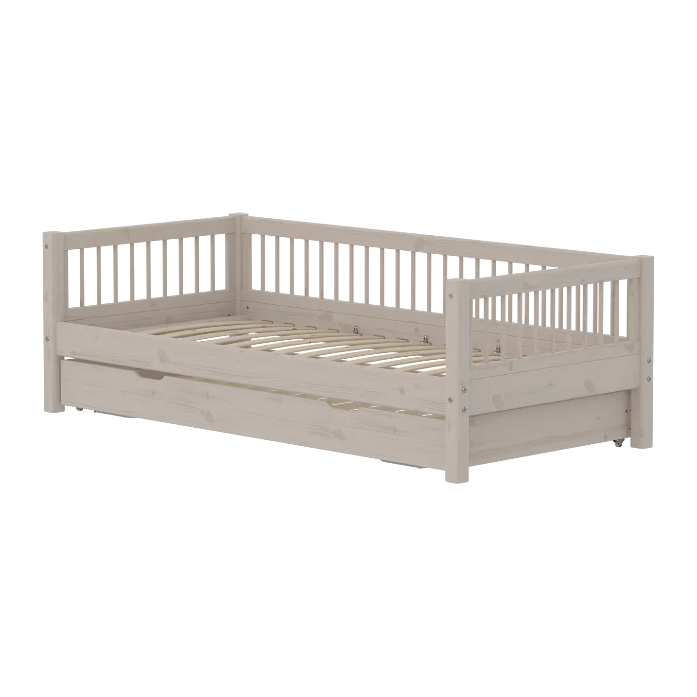 Single Bed with Guest Bed, 90x200 cm, Grey SINGLE_BED 200 flexa-com.myshopify.com
