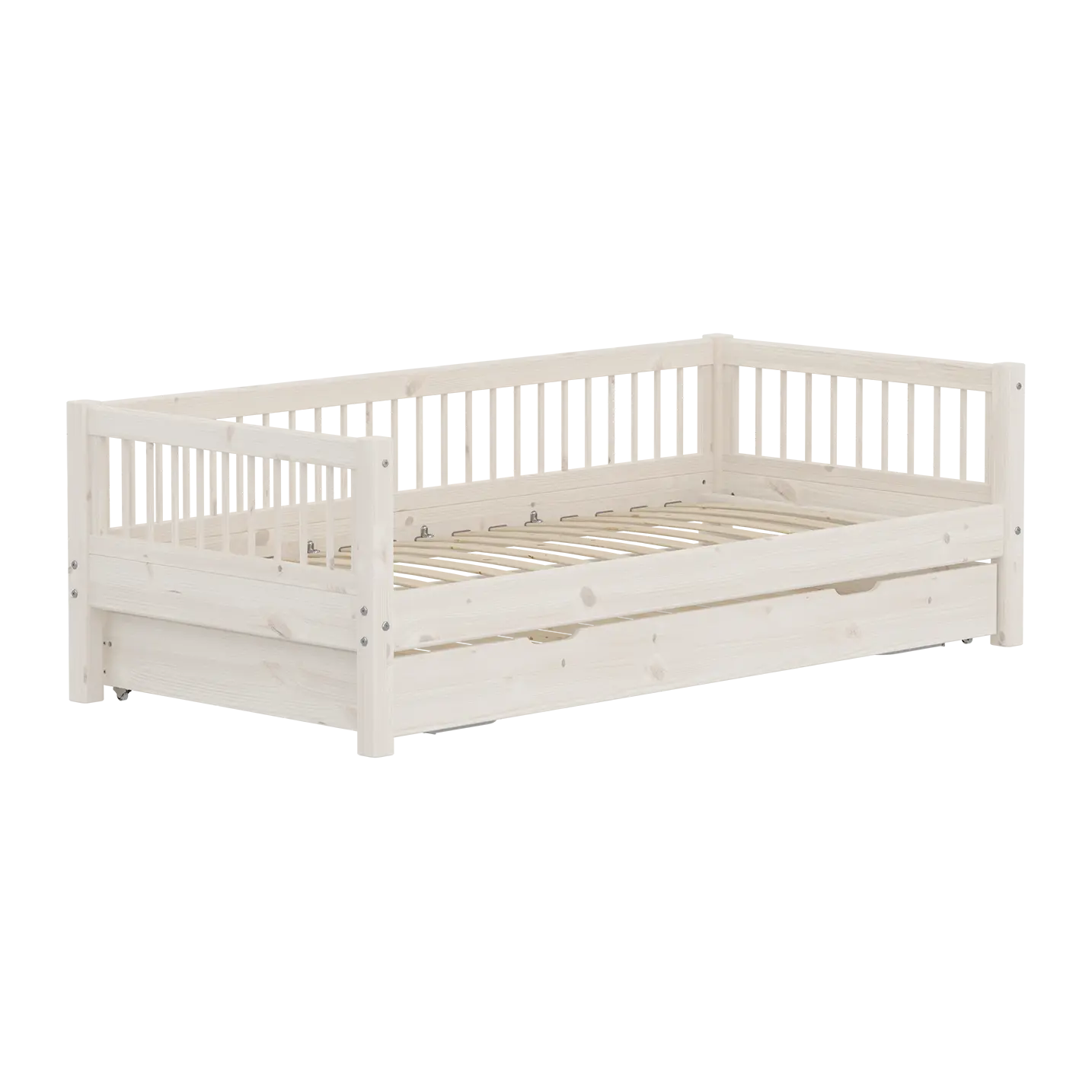 Single Bed with Guest Bed, 90x200 cm, White SINGLE_BED 200 flexa-com.myshopify.com