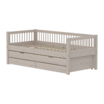 Single Bed with Guest Bed, Storage, 90x200 cm, Grey SINGLE_BED 200 flexa-com.myshopify.com