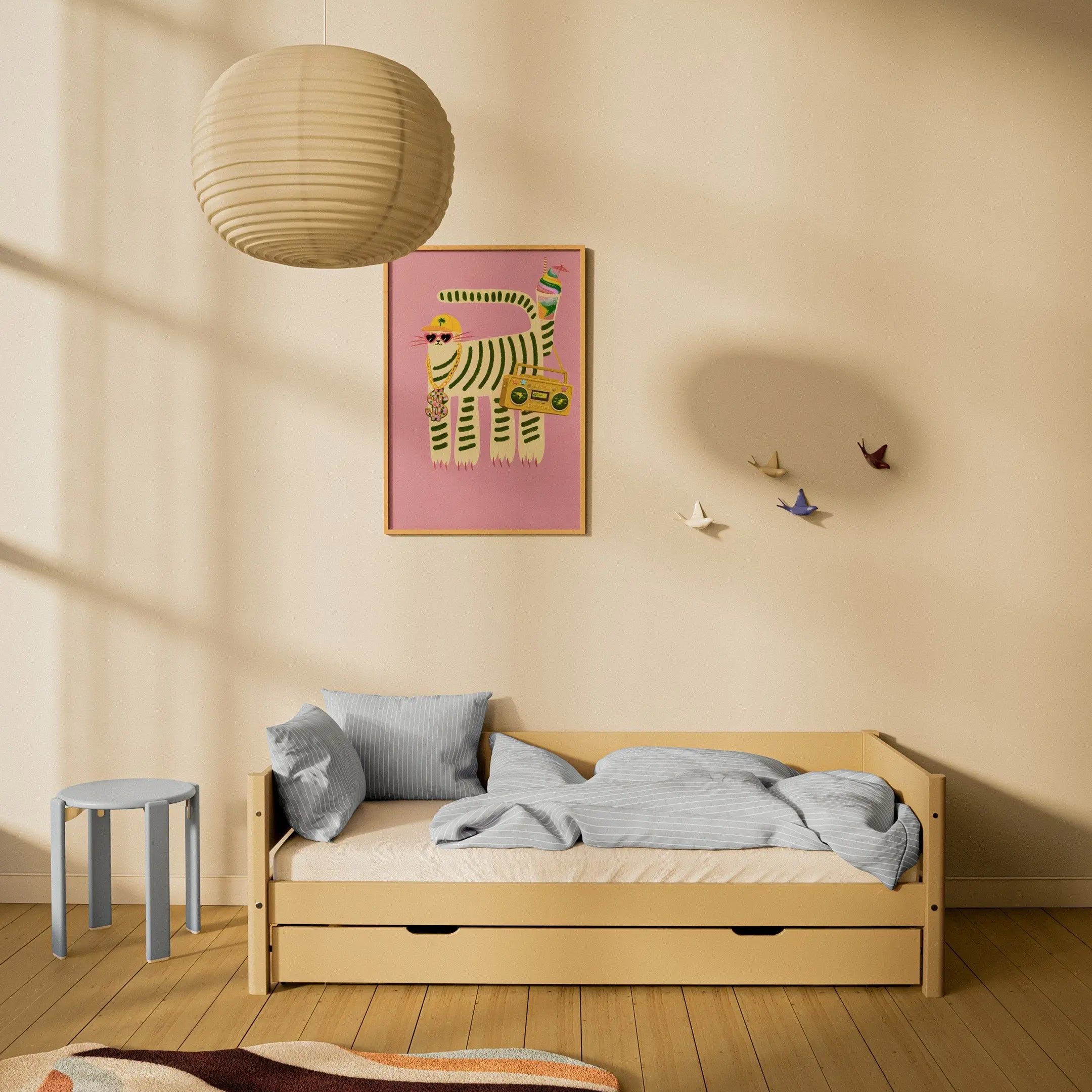 Single Bed with Pull-out Bed, 90x200 cm, Sand SINGLE_BED 200 flexa-com.myshopify.com