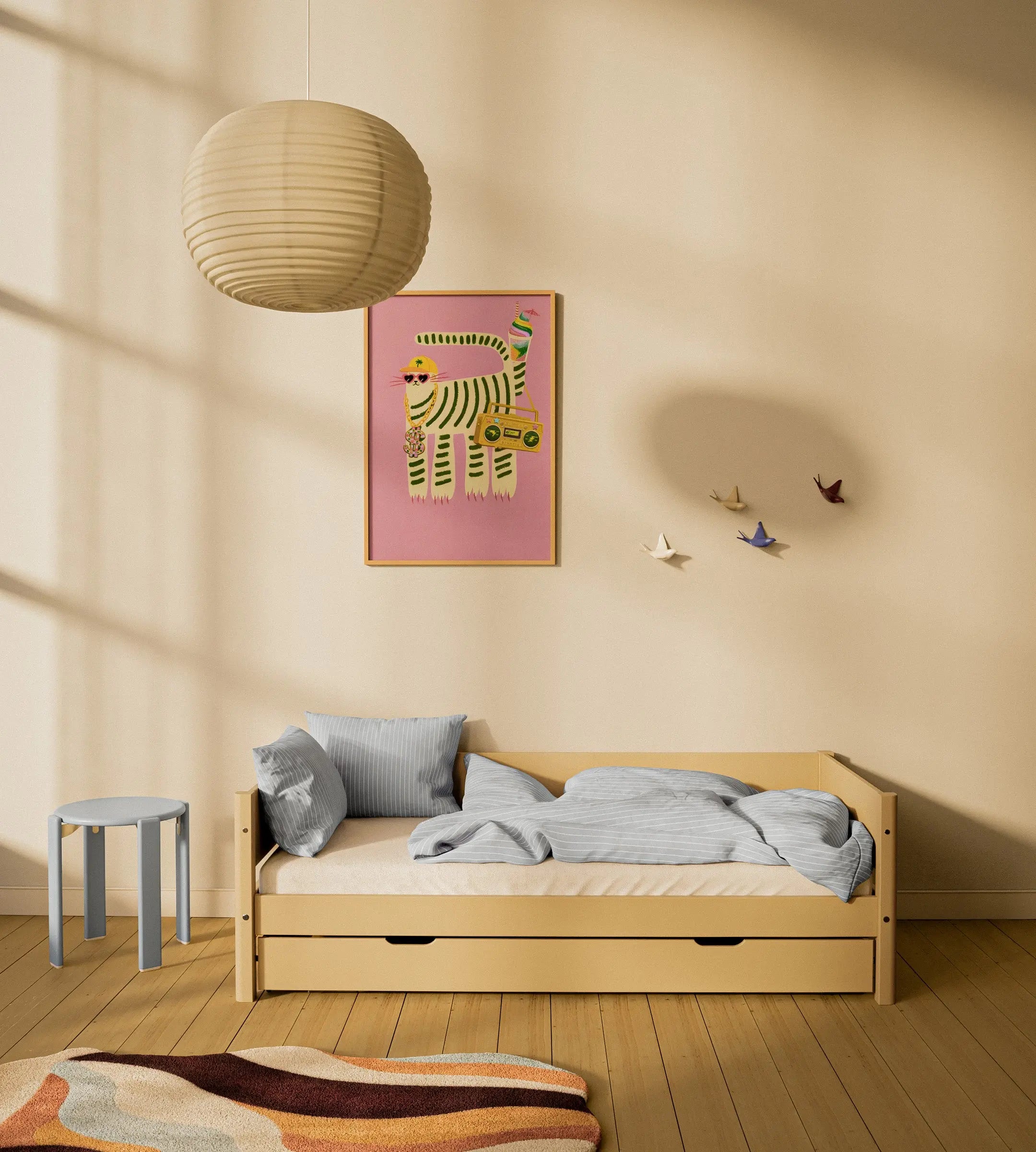Single Bed with Pull-out Bed, 90x200 cm, Sand SINGLE_BED 200 flexa-com.myshopify.com