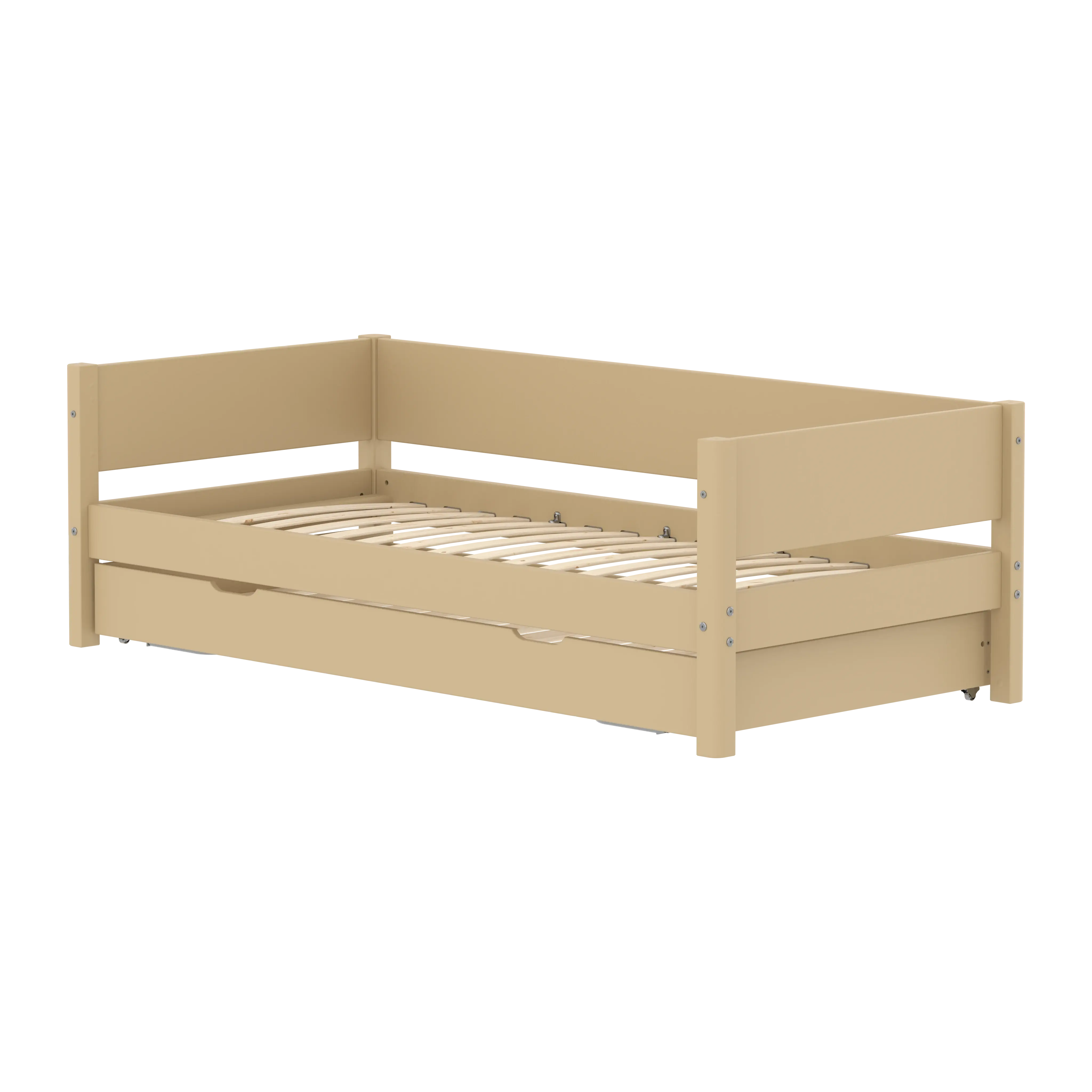 Single Bed with Pull-out Bed, 90x200 cm, Sand SINGLE_BED 200 flexa-com.myshopify.com