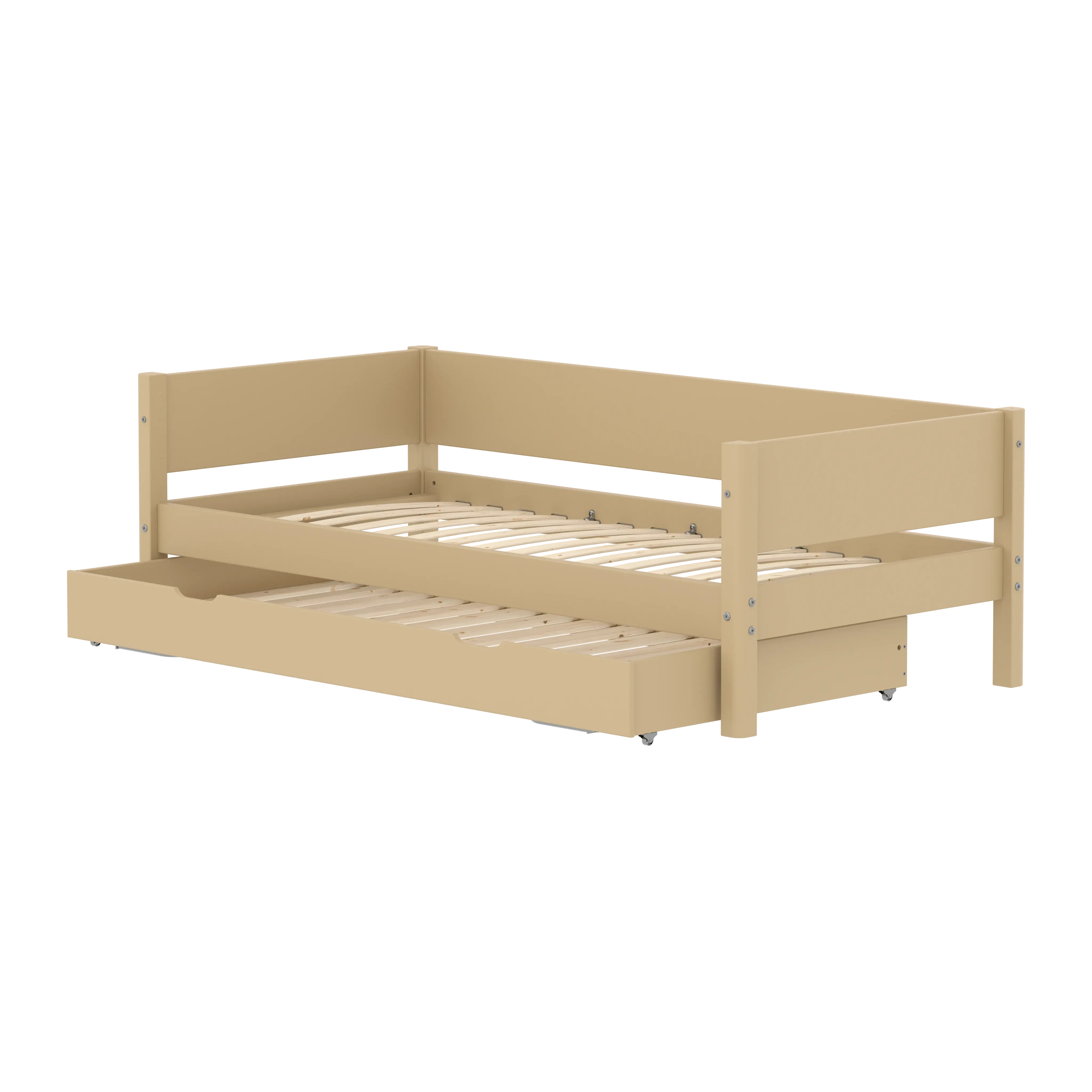 Single Bed with Pull-out Bed, 90x200 cm, Sand SINGLE_BED 200 flexa-com.myshopify.com