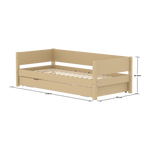 Single Bed with Pull-out Bed, 90x200 cm, Sand SINGLE_BED 200 flexa-com.myshopify.com