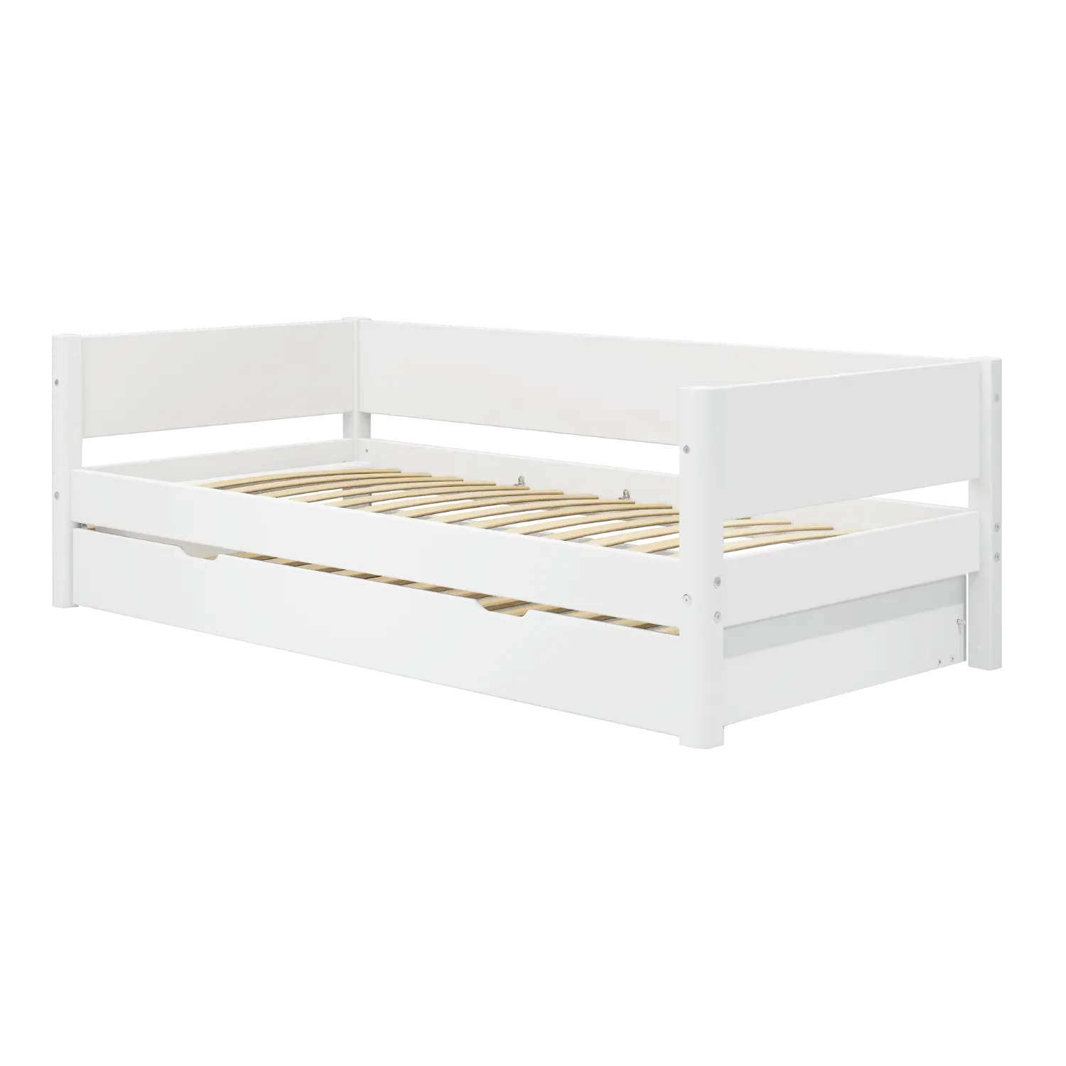 Single Bed with Pull-out Bed, 90x200 cm, White SINGLE_BED 200 flexa-com.myshopify.com