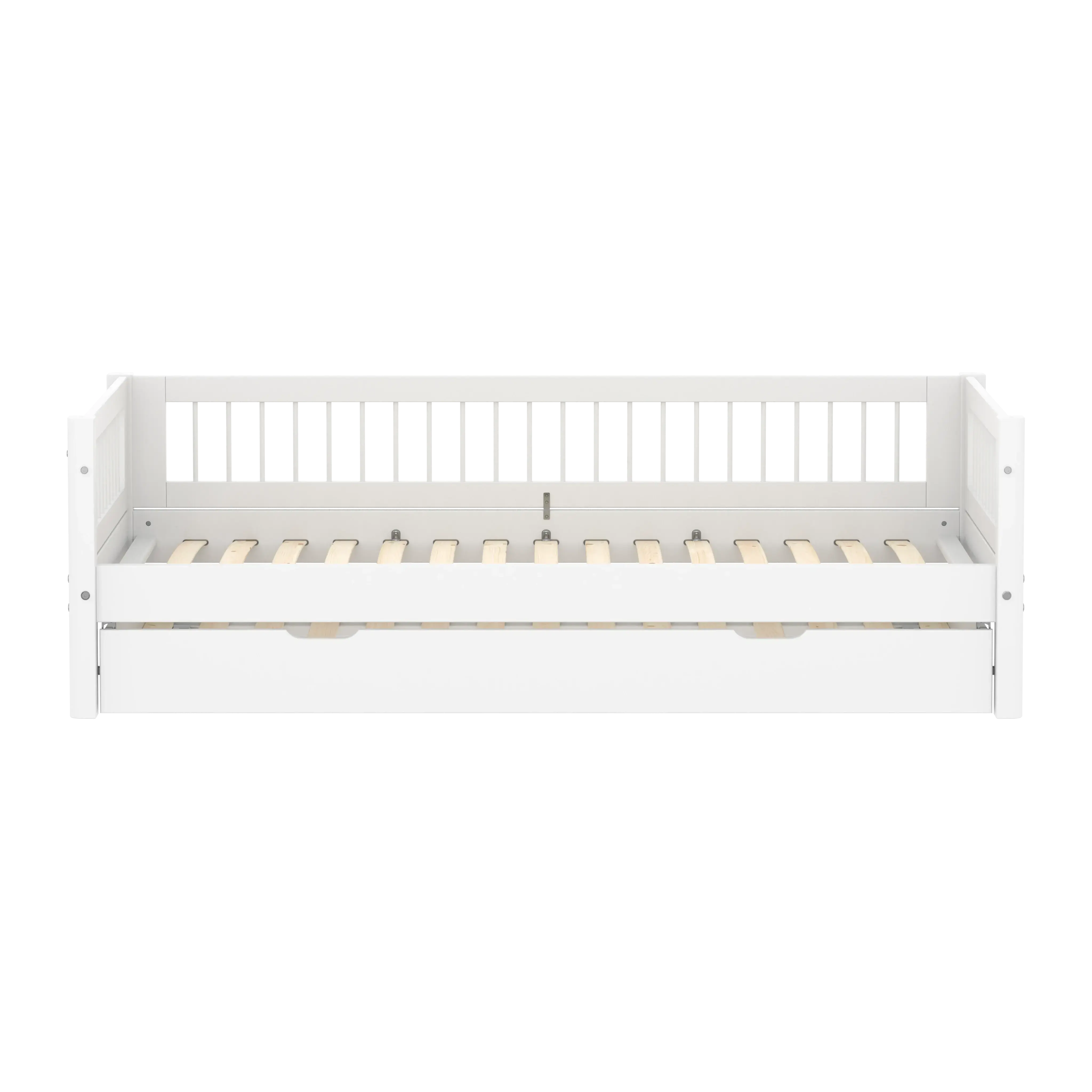 Single Bed with Pull-out Bed and Crossbars, 90x200 cm, White SINGLE_BED 200 flexa-com.myshopify.com