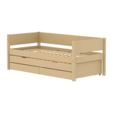 Single Bed with Pull-out Bed and Storage, 90x200 cm, Sand SINGLE_BED 200 flexa-com.myshopify.com