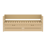 Single Bed with Pull-out Bed and Storage, 90x200 cm, Sand SINGLE_BED 200 flexa-com.myshopify.com